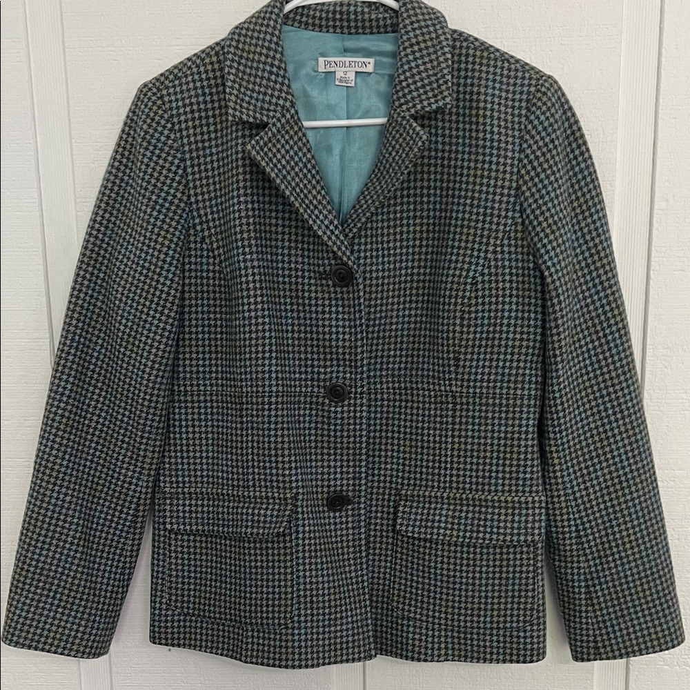 Pendleton Women's Houndstooth Wool Blazer